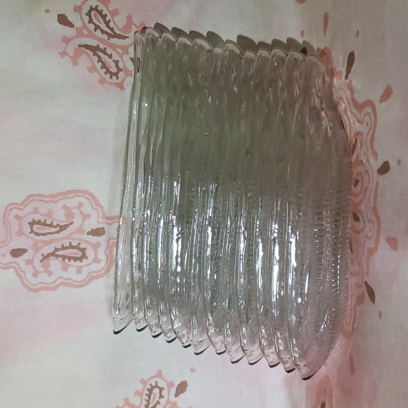 4 Vintage Corn on the Cob Glass Dish Vintage Corn on the Cob Glass Plate Clear - Picture 9 of 10